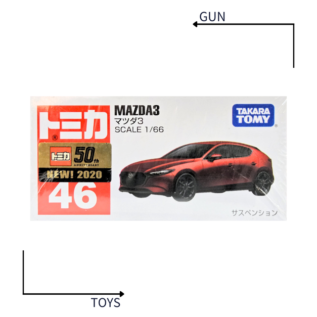 《GTS》TOMICA 多美小汽車 白盒 新車貼 NO.46 馬自達3 MAZDA3 馬3 156635