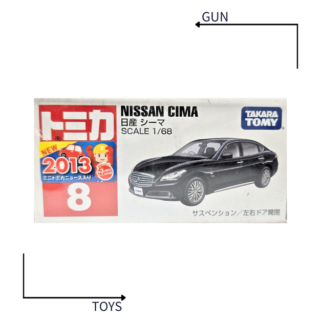 《GTS》TOMICA 多美小汽車 白盒 新車貼 NO.08 日產 NISSAN CIMA 439219