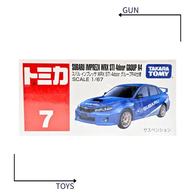 《GTS》TOMICA 多美小汽車 白盒 NO.07 速霸陸 Impreza WRX STI 4門 800989