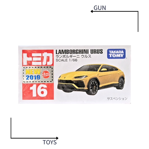 《GTS》TOMICA 多美小汽車 白盒 新車貼 NO.16 藍寶堅尼 URUS SUV 102748