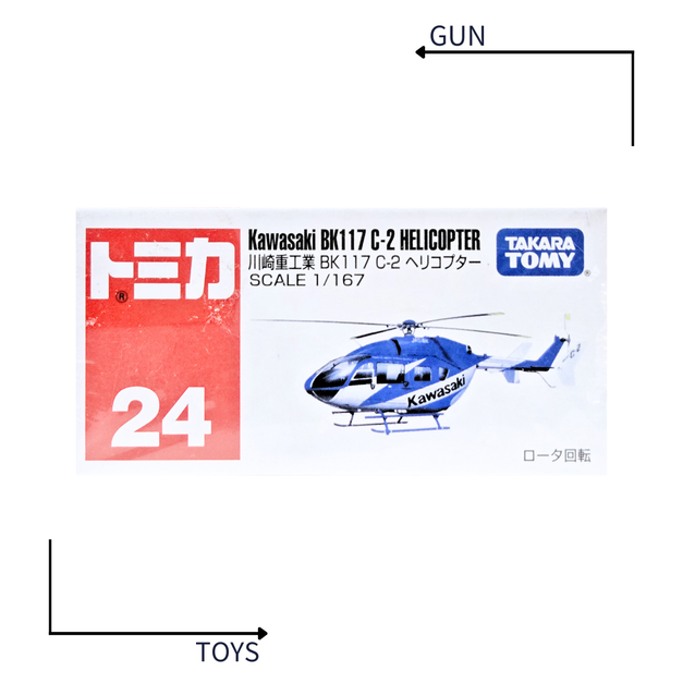 《GTS》TOMICA 多美小汽車 白盒 NO.24 川崎工業 BK117 C-2 直升機 392279