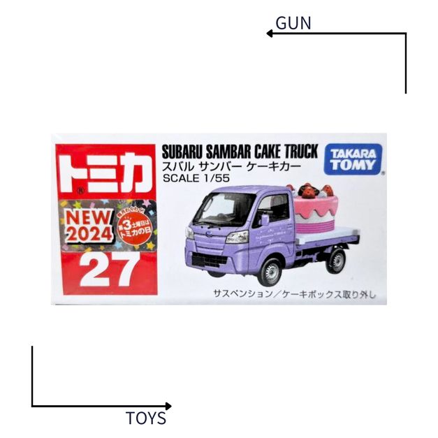《GTS》TOMICA 多美小汽車 白盒 新車貼 NO.23 速霸陸 Sambar 蛋糕 卡車 228431