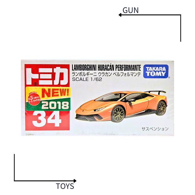 《GTS》TOMICA 多美小汽車 白盒 新車貼 NO.34 藍寶堅尼 Huracan 879947