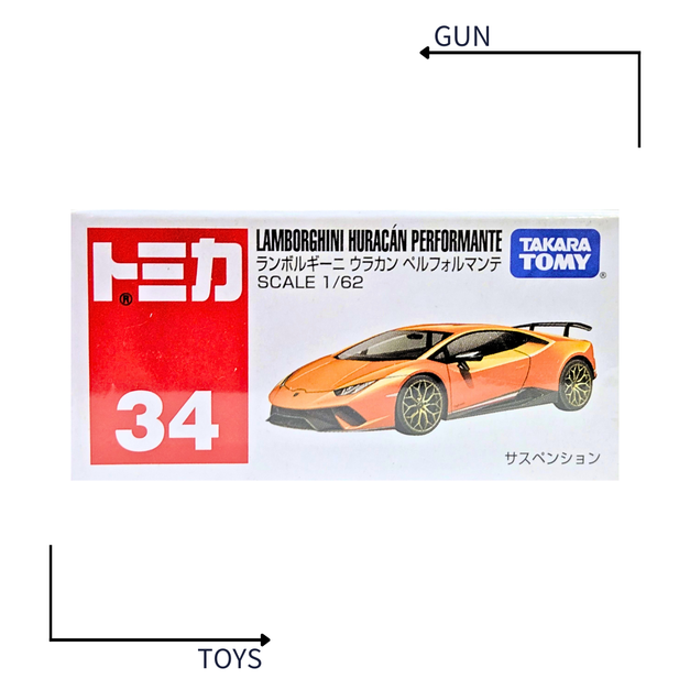 《GTS》TOMICA 多美小汽車 白盒 NO.34 藍寶堅尼 Huracan 879947