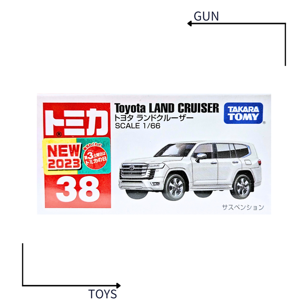 《GTS》TOMICA 多美小汽車 白盒 新車貼 NO.38 豐田 Toyota Land Cruiser 188674