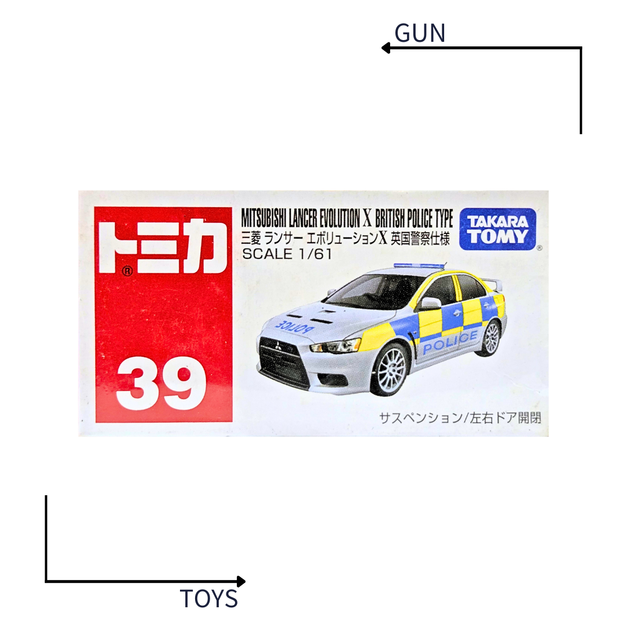 《GTS》TOMICA 多美小汽車 白盒 NO.39 三菱 Lancer Evolution X 英國警察 188674