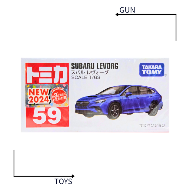 《GTS》TOMICA 多美小汽車 白盒 新車貼 NO.58 速霸陸 Subaru Levorg 917120
