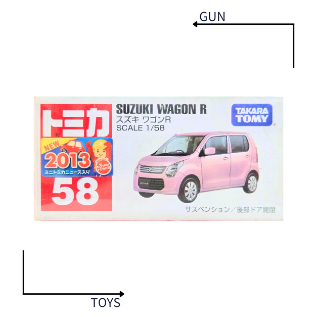 《GTS》TOMICA 多美小汽車 白盒 新車貼 NO.58 鈴木 SUZUKI WAGON R 471097