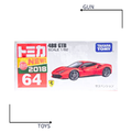 《GTS》TOMICA 多美小汽車 白盒 新車貼 NO.64 法拉利 Ferrari 488 GTB 102526