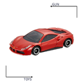 《GTS》TOMICA 多美小汽車 白盒 新車貼 NO.64 法拉利 Ferrari 488 GTB 102526_1