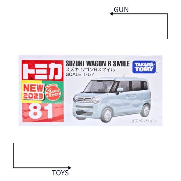 《GTS》TOMICA 多美小汽車 白盒 新車貼 NO.81 鈴木 Wagon R SMILE 188759