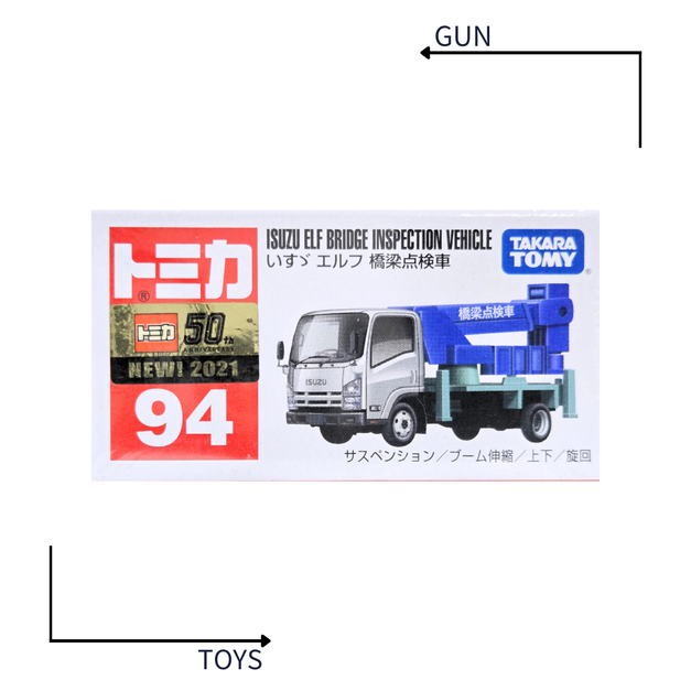 《GTS》TOMICA 多美小汽車 白盒 新車貼 NO.94 五十鈴 Isuzu Elf 橋樑檢查車 158516