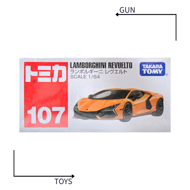 《GTS》TOMICA 多美小汽車 白盒 NO.107 藍寶堅尼 Revuelto V12 917168