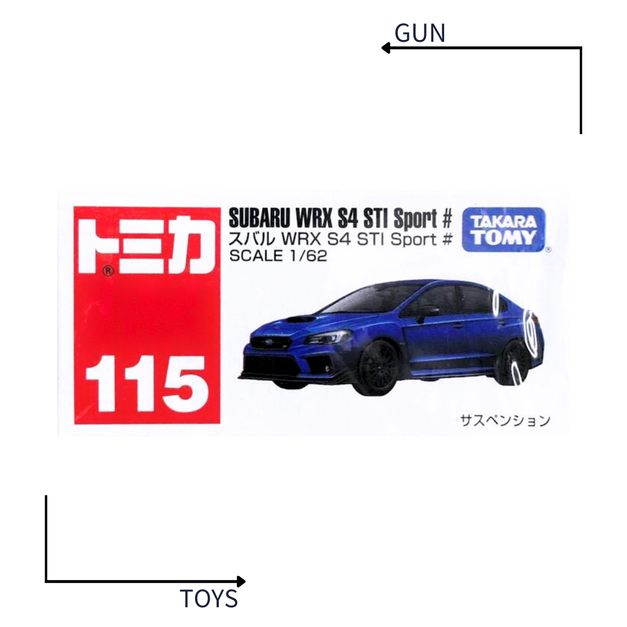 《GTS》TOMICA 多美小汽車 白盒 NO.115 速霸魯 WRX S4 STI Sport 158554