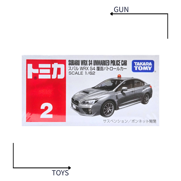 《GTS》TOMICA 多美小汽車 白盒 NO.02 速霸陸 WRX S4 覆面警車 860167