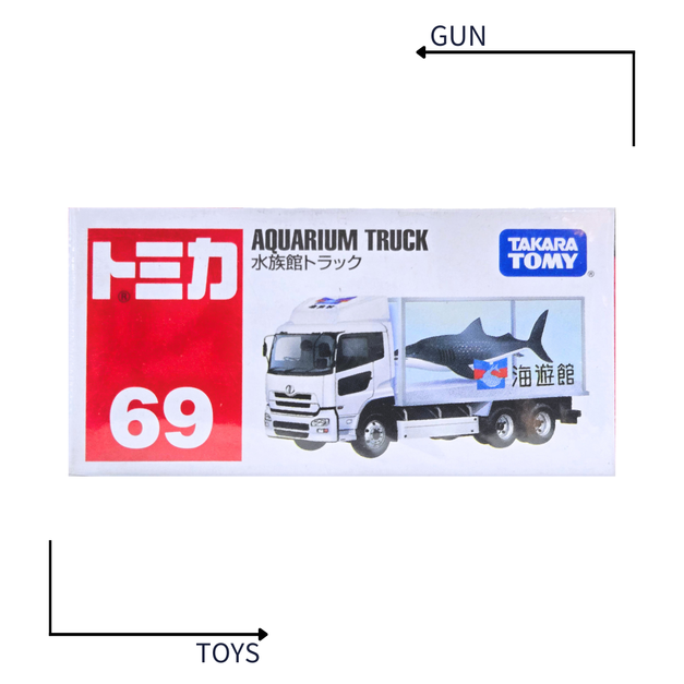《GTS》TOMICA 多美小汽車 白盒 NO.69 海游館 鯊魚運輸車 746829