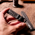 【 鱷魚皮 Alligator】手縫經典鱷魚皮錶帶．Apple Watch．Garmin 錶帶_2