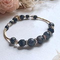 【勇氣】升職防小人｜黑髮晶拉長石天然水晶手鏈｜14KGF黃銅_1