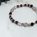 【小小的心願】 招財好氣色｜薰衣草紫晶石榴石天然水晶手鏈｜14KGF黃銅_2