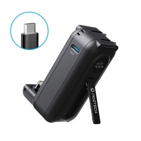 MOZTECH 太空艙 輕巧多功能口袋行動電源 萬能充Pro - TypeC - 黑色 【現貨】