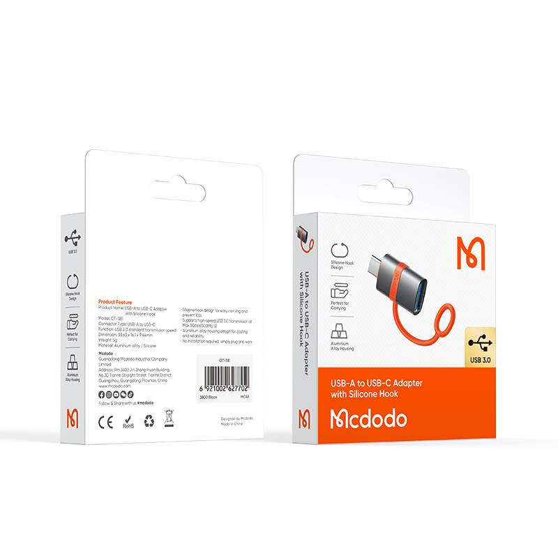 Silicone B to  Adapter Hook  M A to USBC Adapter Silicone HookM McdodoUSB    USUSB- -with   USB-A-C                              with       921002 627702