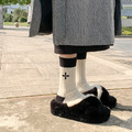十字花羊絨襪_1