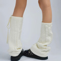 粗針花紋綁帶襪套_7