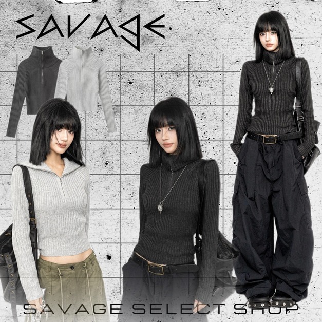 半鏈高領小毛衣