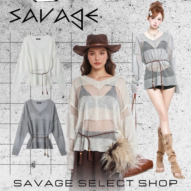 斷層透視針織罩衫