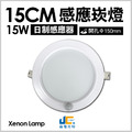 15CM-15W-PC紅外線感應崁燈-CNS認證