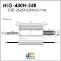 480W-DC24V調光驅動器-HLG | 恆流恆壓輸出、保固七年、可用三合一調光(0-10Vdc,10VPWM信號和電阻)防水係數IP67_1