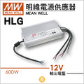 HLG-600W-12V驅動器 防水係數IP67