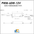 PWM-60-12調光驅動器、恆壓輸出、三合一調光、防水IP67_2