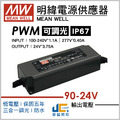 PWM-90-24調光驅動器、恆壓輸出、三合一調光、防水IP67