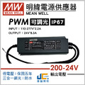 PWM-200-24調光驅動器、恆壓輸出、三合一調光、防水IP67
