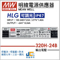 HLG-320H-24B調光驅動器、恆流恆壓輸出、三合一調光、防水係數IP67_1
