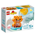【磚星球】樂高 LEGO 10964 得寶系列 快樂洗澡趣：漂浮小貓熊 Bath Time Fun: Floating Red Panda_1