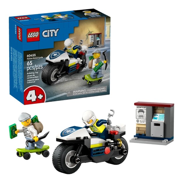 【磚星球】樂高 LEGO 60455 城市系列 警用摩托車追逐戰 Police Motorcycle Chase