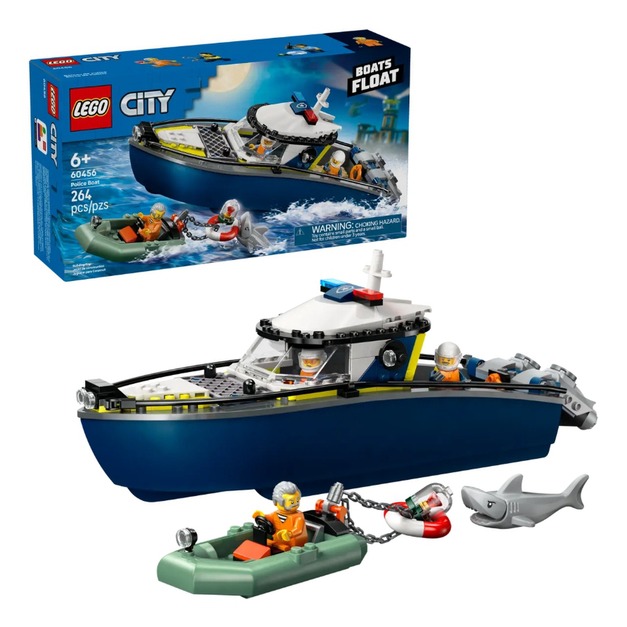 【磚星球】樂高 LEGO 60456 城市系列 警艇追逐戰 Police Boat Chase