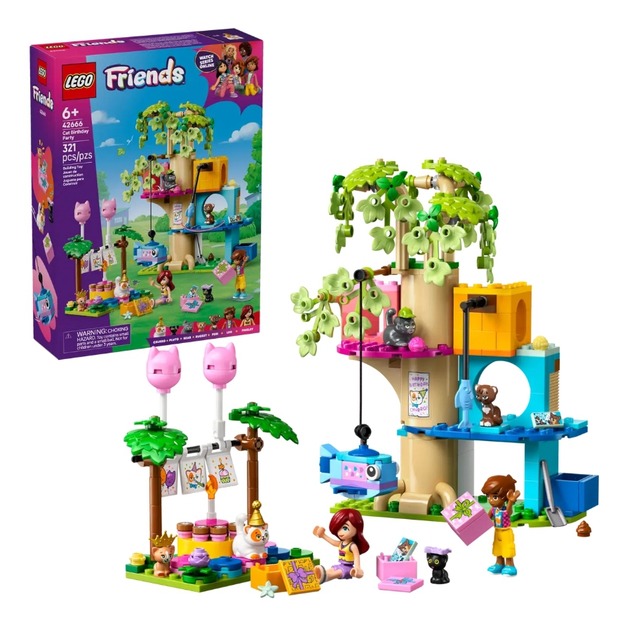 【磚星球】樂高 LEGO 42666 好朋友系列 貓咪生日派對和樹屋 Cat Birthday Party & Tree House