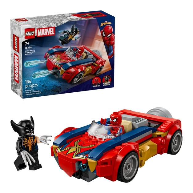 【磚星球】樂高 LEGO 76336 漫威系列 蜘蛛人汽車大戰猛毒化金鋼狼 Spider-Man Car vs. Venomized Wolverine