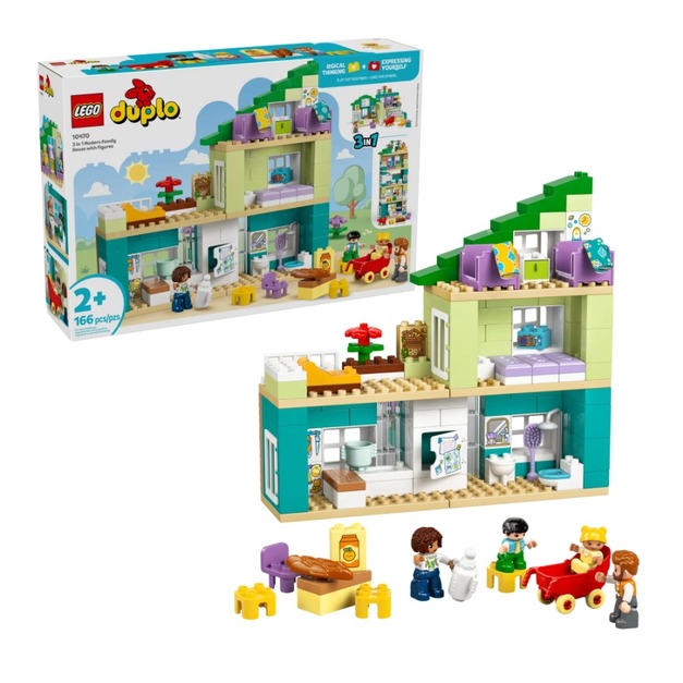 【磚星球】樂高 LEGO 10470 得寶系列 3 合 1 現代住家玩偶組 3 in 1 Modern Family House with Figures