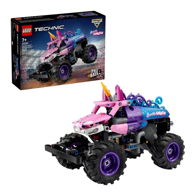 【磚星球】樂高 LEGO 42220 動力科技 Sparkle Smash閃亮粉碎 迴力車 Monster Jam™  Sparkle Smash™ Pull-Back