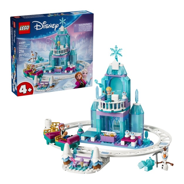 【磚星球】樂高 LEGO 43281 迪士尼系列 艾莎的冰雪城堡和雪橇大冒險 Elsa's Ice Castle & Snow Ride Adventure
