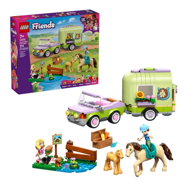 【磚星球】樂高 LEGO 42695 好朋友系列 馬兒和幼馬拖車 Horse & Baby Foal Trailer