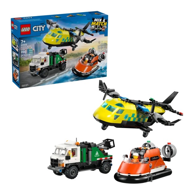 【磚星球】樂高 LEGO 60505 城市系列 飛機、作業車和氣墊船混搭套裝 Airplane, Service Truck & Hovercraft Rem
