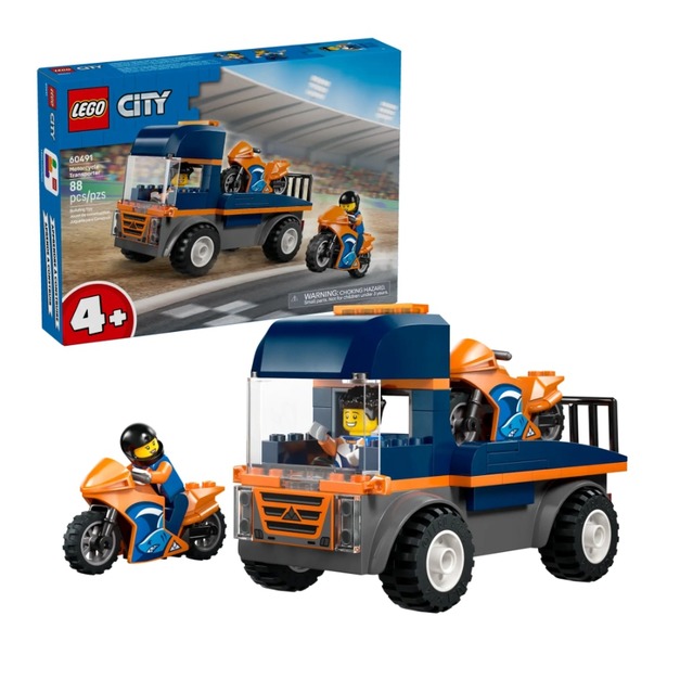 【磚星球】樂高 LEGO 60491 城市系列 摩托車運輸車 Motorcycle Transporter