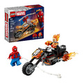【磚星球】樂高 LEGO 76335 漫威系列 蜘蛛人大戰惡靈戰警摩托車 Spider-Man vs. Ghost Rider Motorcycle
