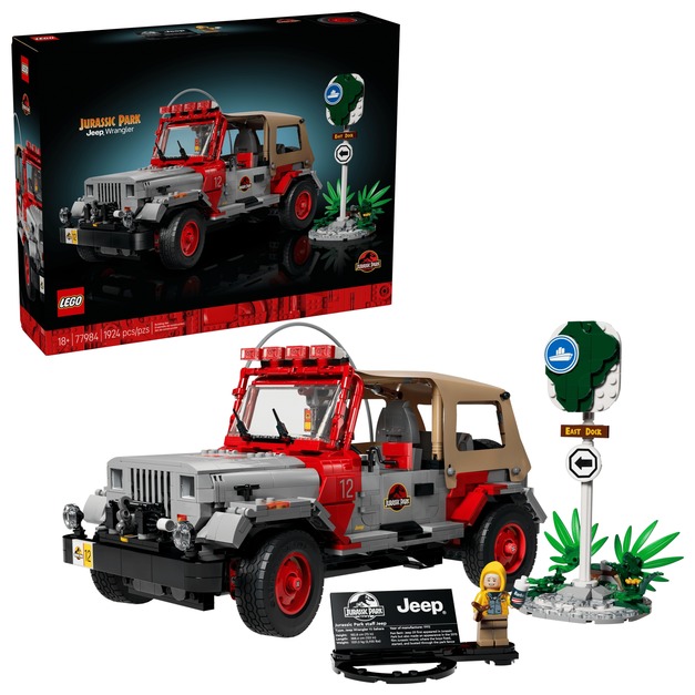 【磚星球】樂高 LEGO 77984 侏儸紀世界 侏羅紀公園吉普車 Jurassic Park Jeep®  Wrangler