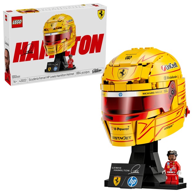 【磚星球】樂高 LEGO 43022 法拉利 路易斯 漢米爾頓 頭盔 Scuderia Ferrari HP Lewis Hamilton Helmet